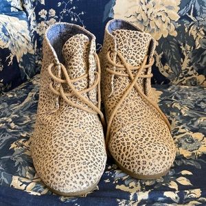 Toms Wedge booties.